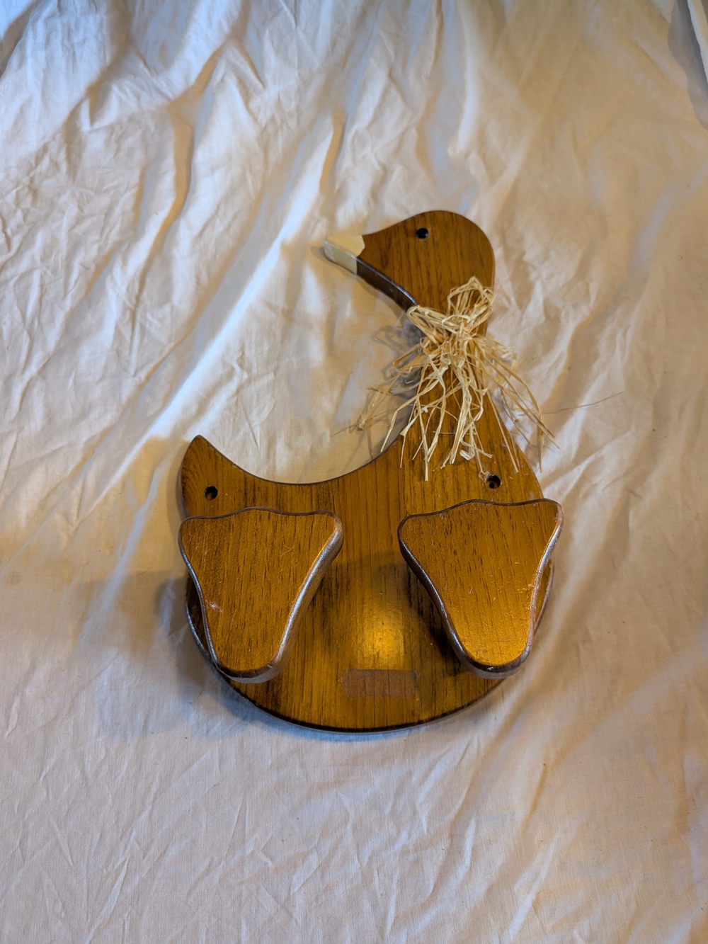2/60$ Vintage Brown Wooden Duck Wall Hook